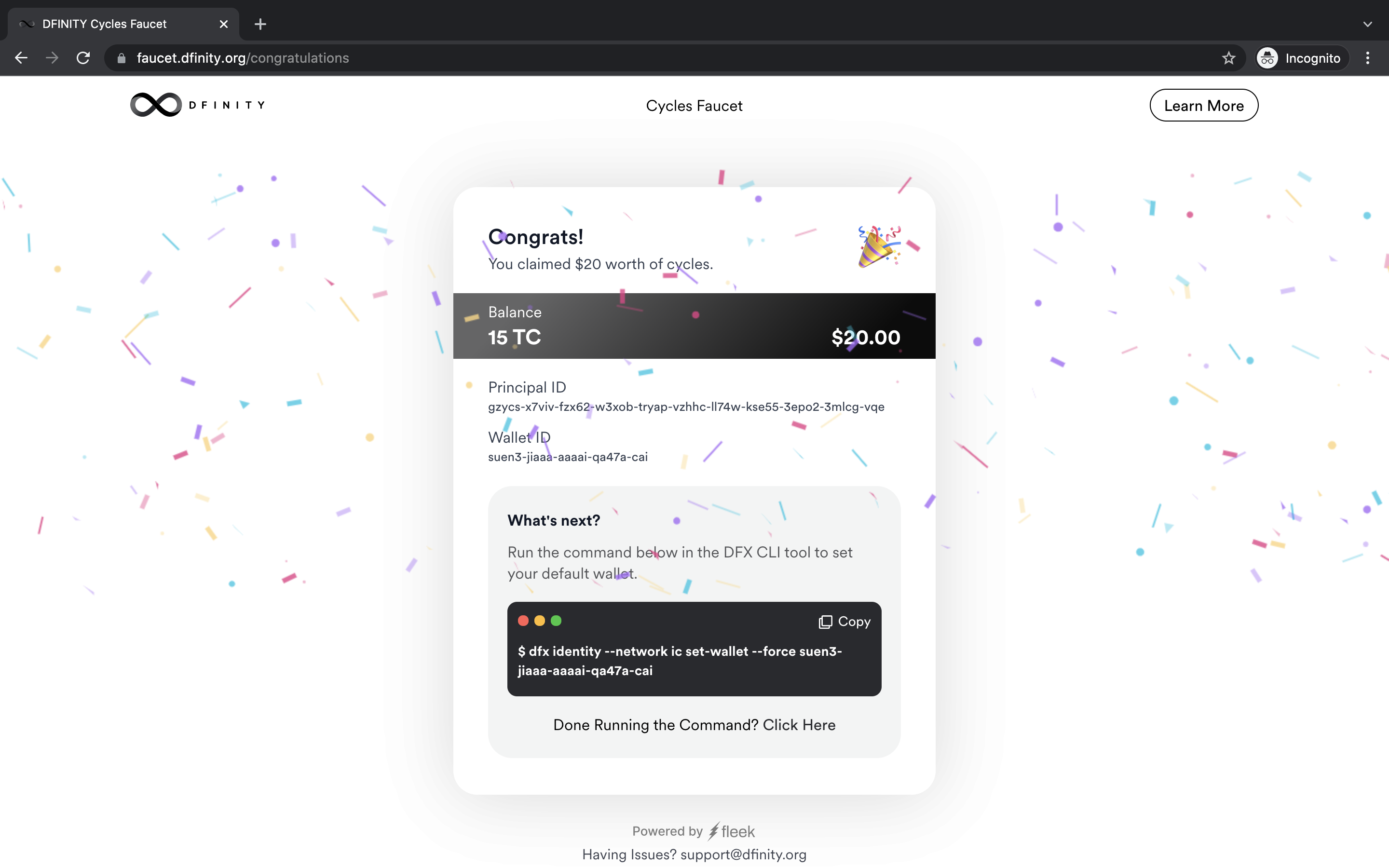 Configure DFX Wallet